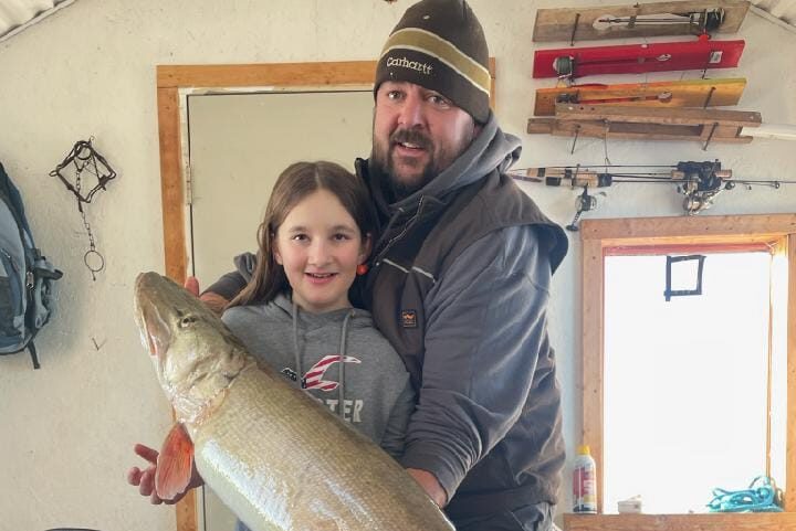 Monster Muskie Pulled Through Ice by 10-Year-Old