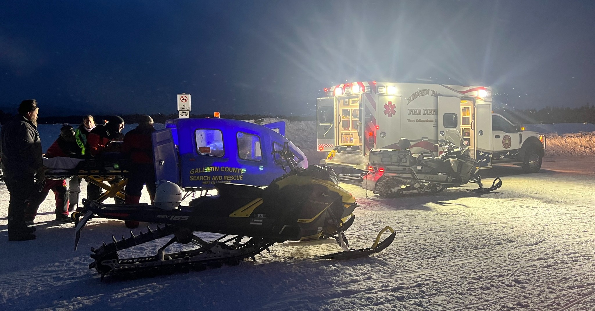 Snowmobiler with head injury rescued near West Yellowstone