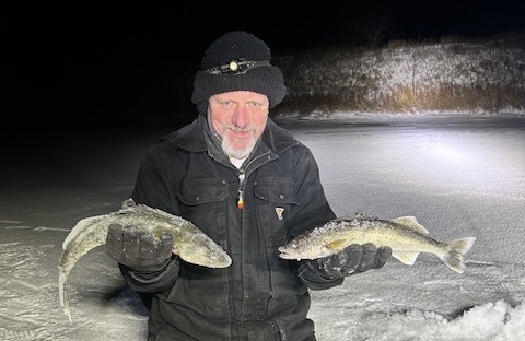 Walleyes In The Cold of Peck