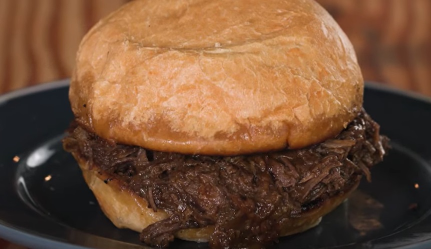 Pulled Canada Goose Sandwich