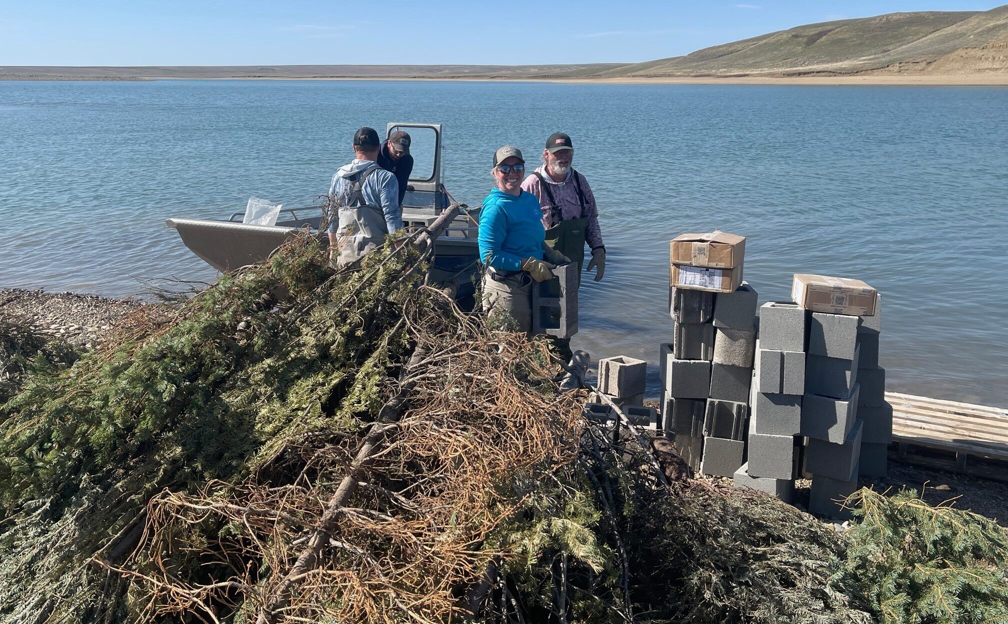 Volunteers and FWP Collaborate to Enhance Tiber Reservoir’s Fisheries
