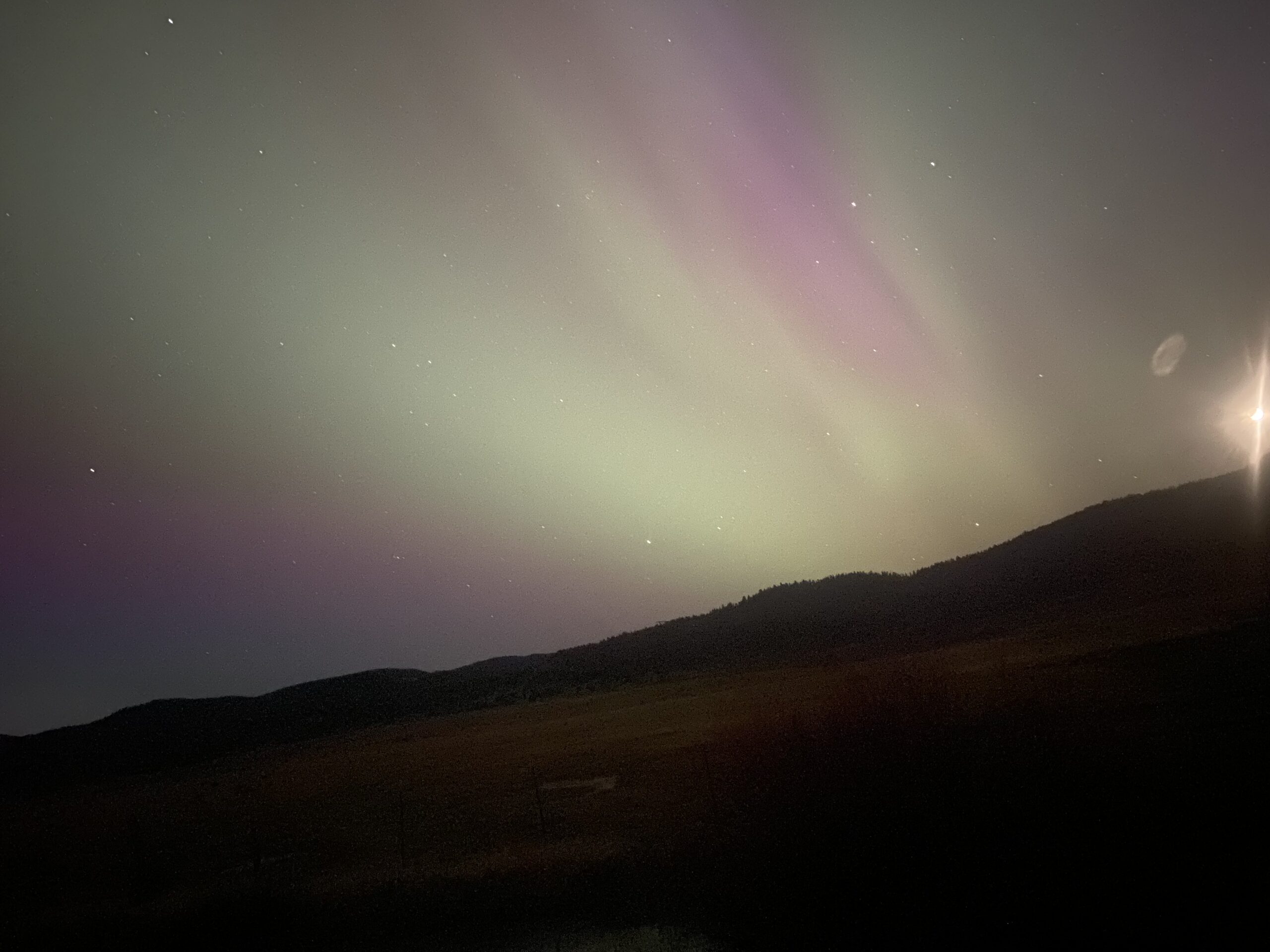 Aurora borealis dances above Montana