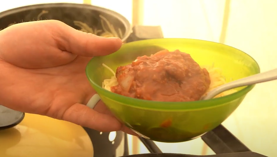 Spicy Spaghetti Camping Recipe with Canned Elk Meat