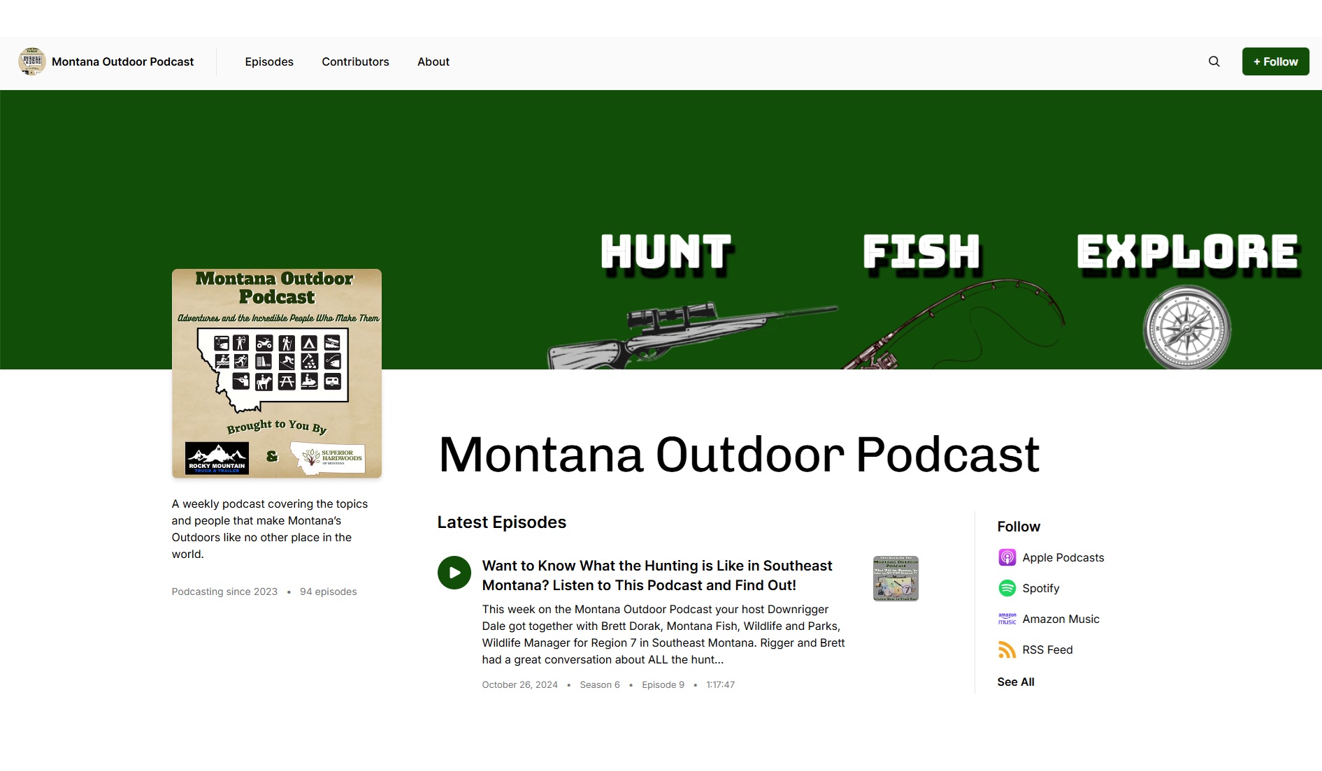 New Montana Outdoor Podcast Episodes Drop Every Saturday Morning!