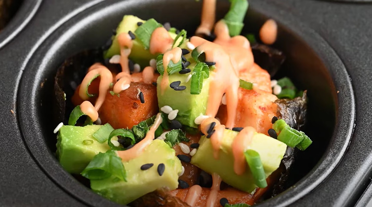 Spicy Salmon Rice Muffins