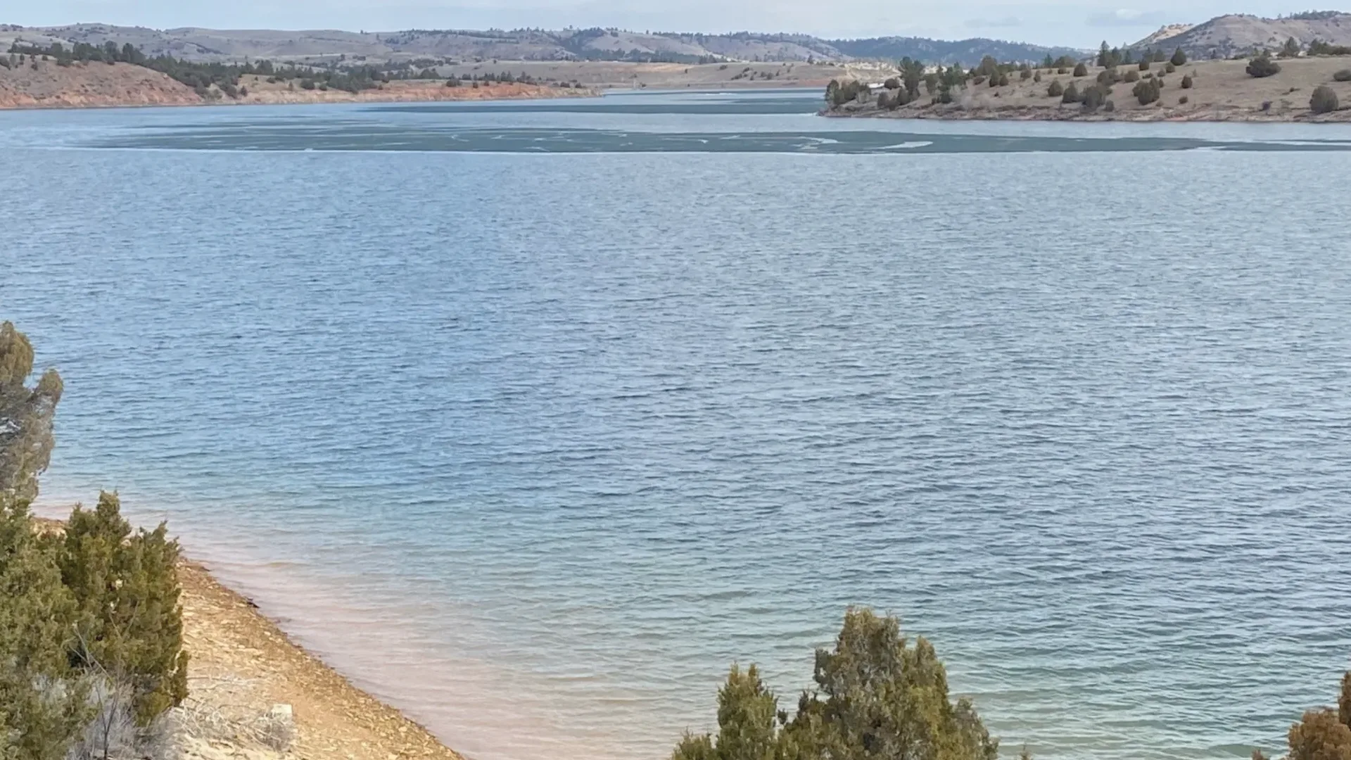 Ice on way out at Tongue River Reservoir