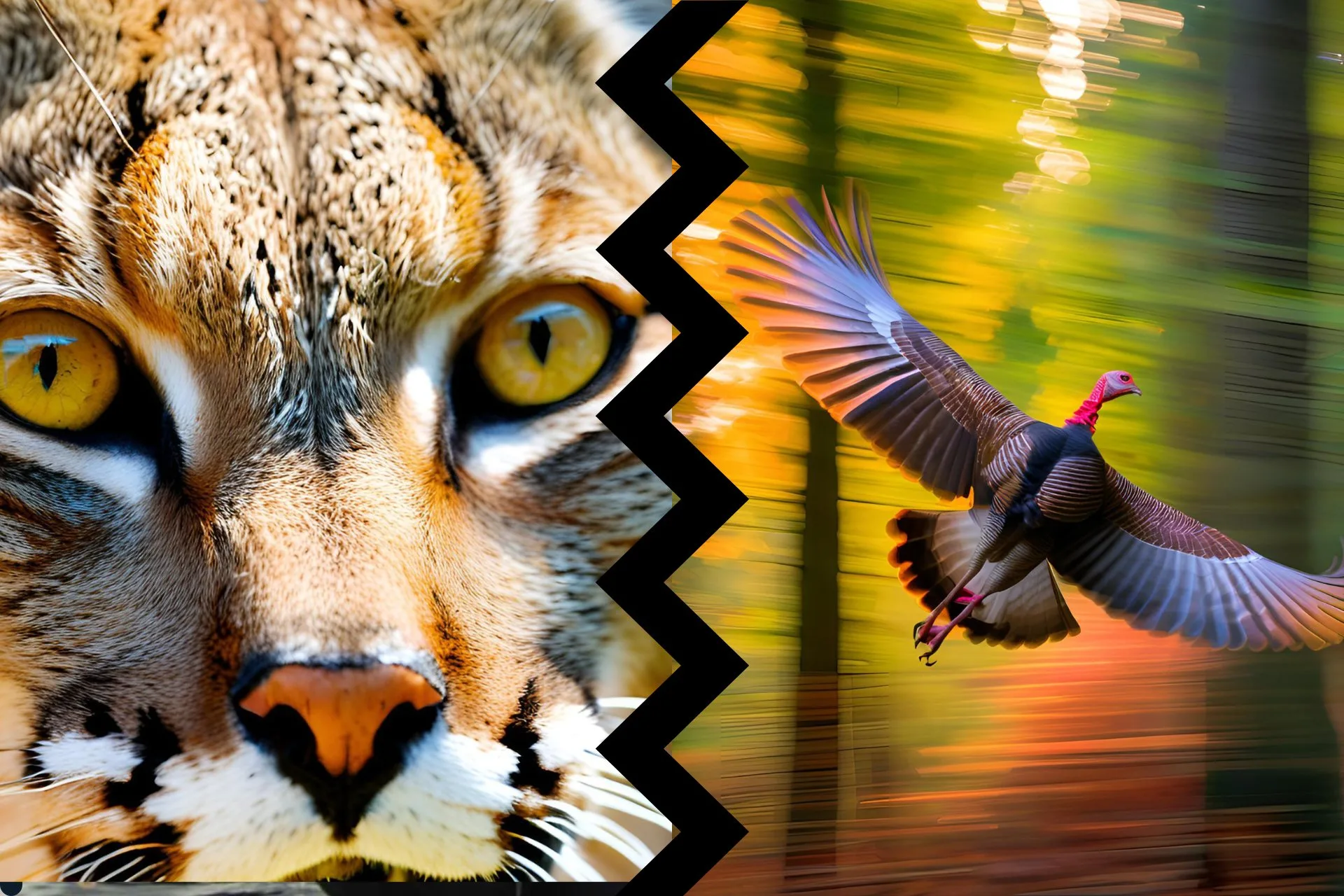 Rare Trail Cam Footage Captures Bobcat Snatching Turkey Mid-Flight