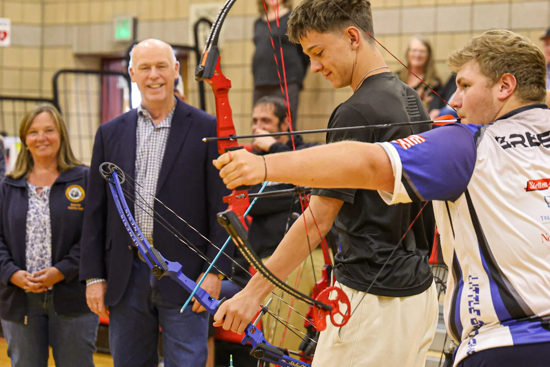 Governor Gianforte, Director Clark Celebrate Archery Programs in Montana Schools