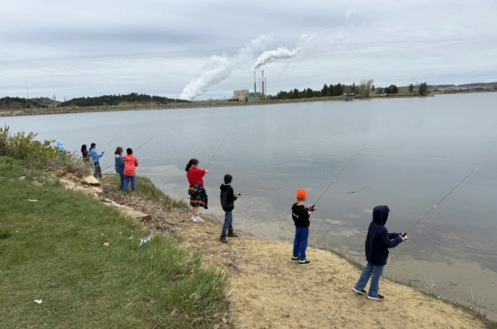 Cold but fun at Colstrip Kids Fishing Day