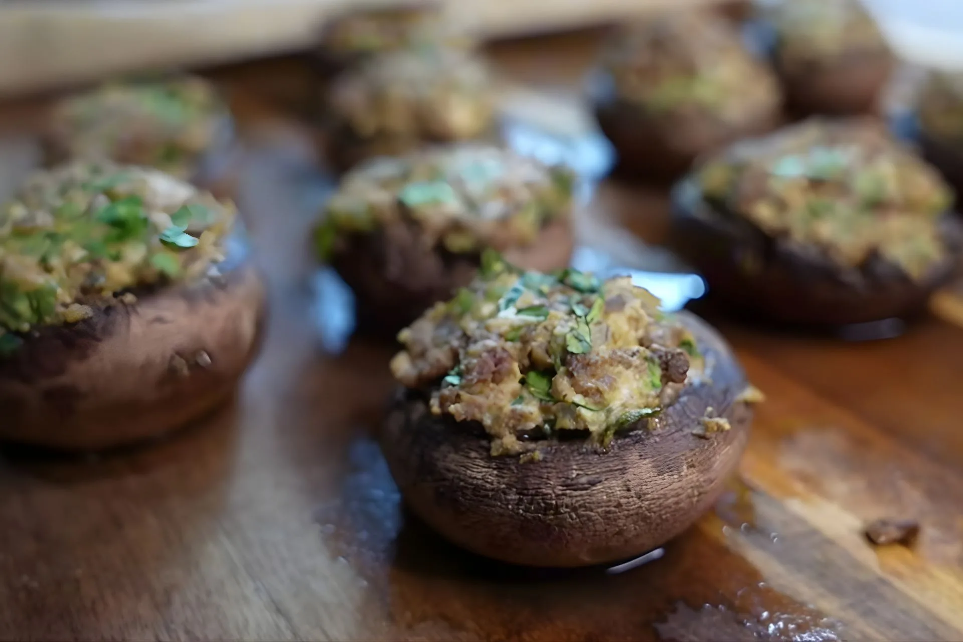 Venison-Stuffed Portabello Mushrooms