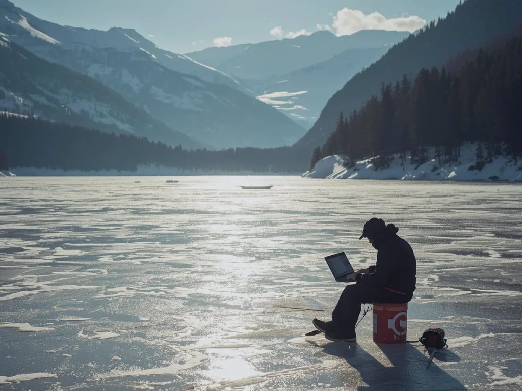 Remote Work From Anywhere? Ice Anglers Are Turning Frozen Lakes Into the Ultimate Office