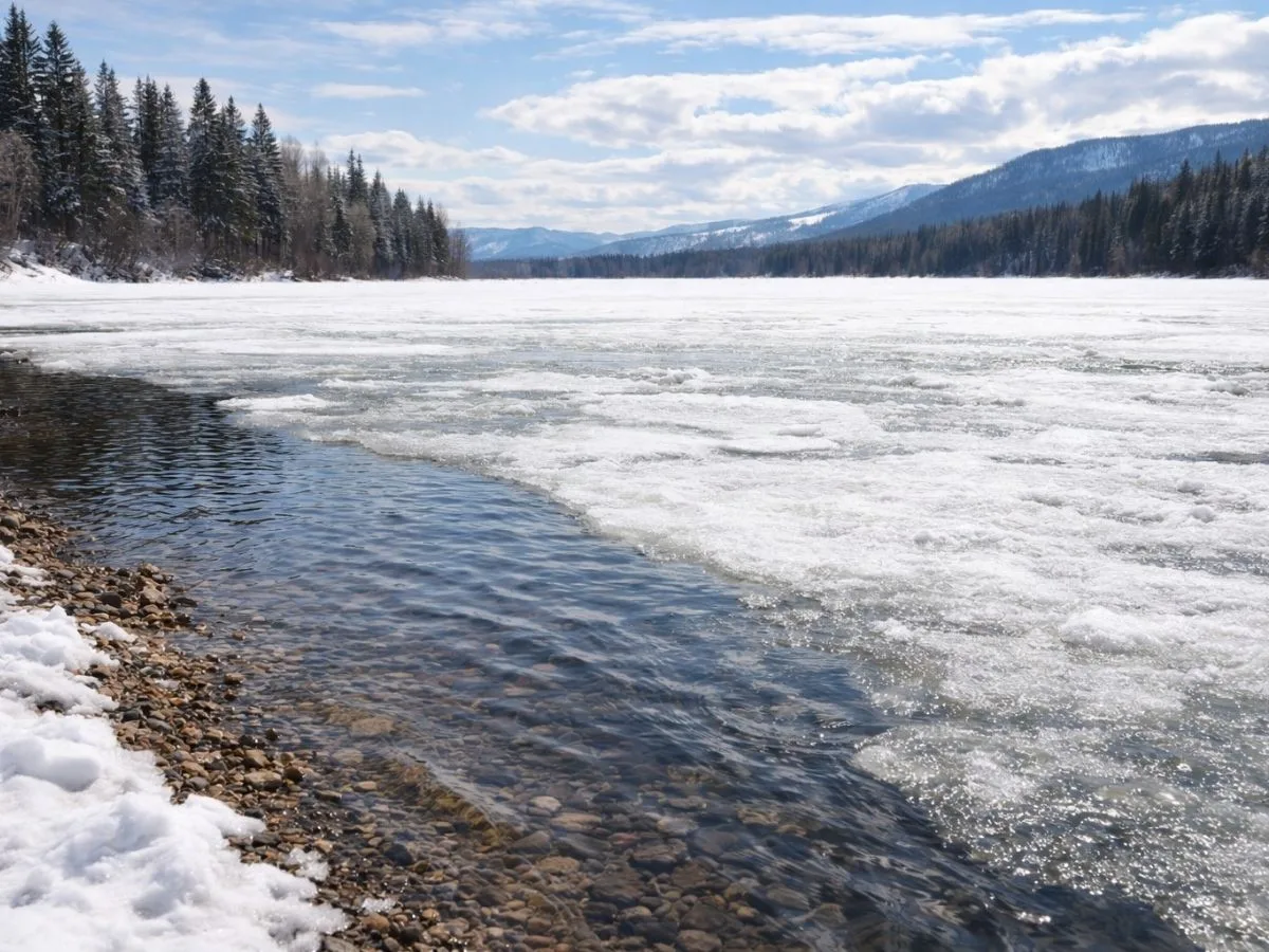 Seeley Lake Ice Is Pulling Away From Shore: Anglers Report Deteriorating Conditions on the North End